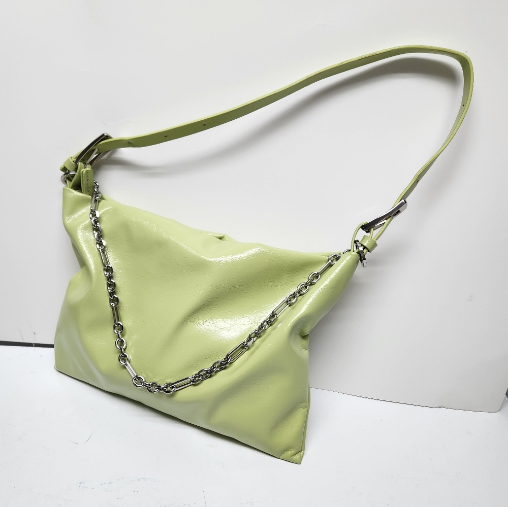 MG Lightweight Silver Chain Shoulder Purse